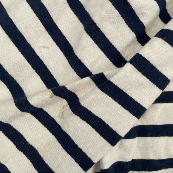 FP Beach ~Navy + White Striped Cotton Capri Sleeveless Midi Dress in size Large - Picture 12 of 14